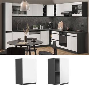Vicco Hängeschrank Küchenschrank Küchenmöbel R-Line J-Shape Anthrazit Weiß 40 cm modern 
