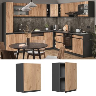Vicco Hängeschrank Küchenschrank Küchenmöbel R-Line J-Shape Anthrazit Eiche 45 cm modern 