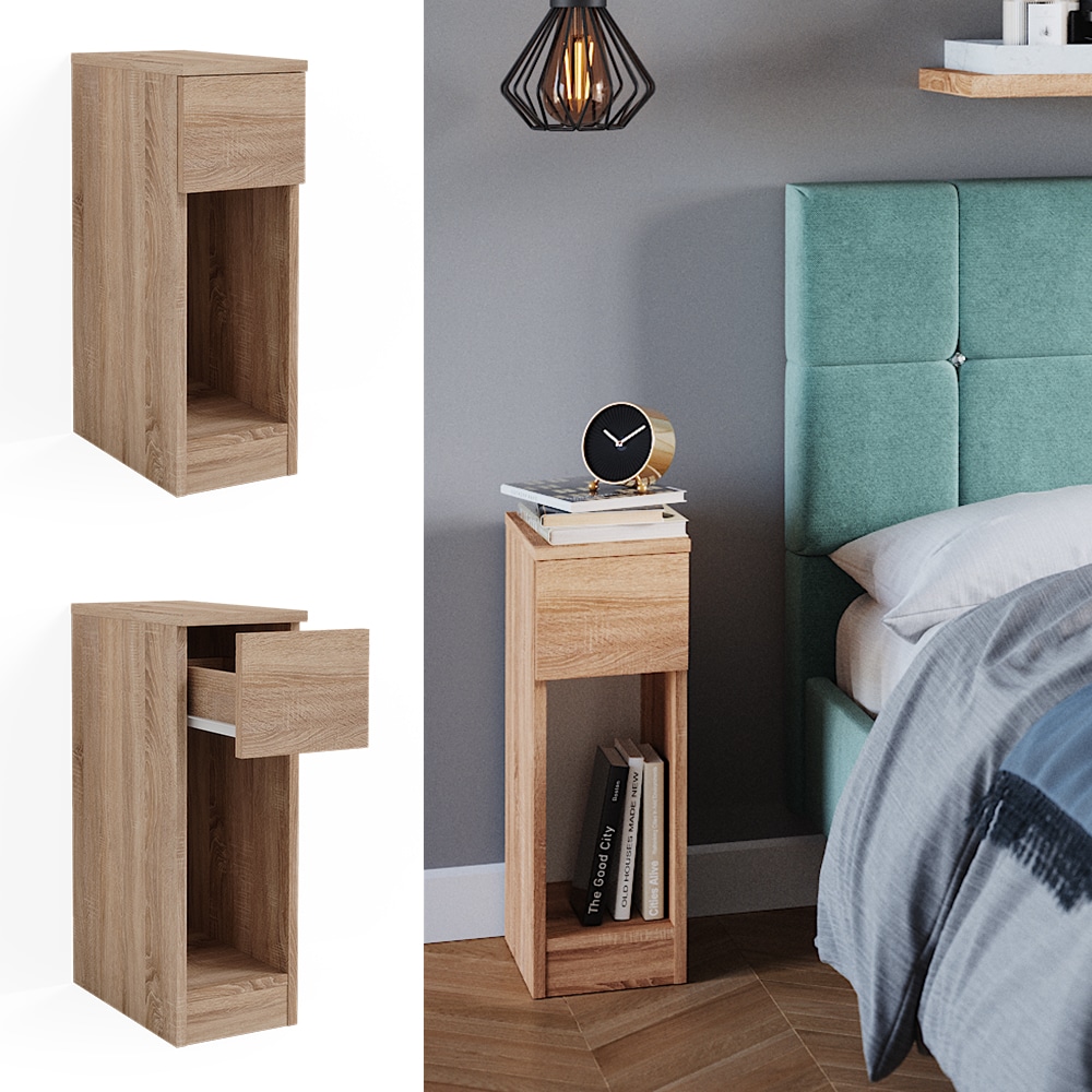 Vicco Nachttisch Enton sonoma, Schlafzimmerkommode 20x60 cm 