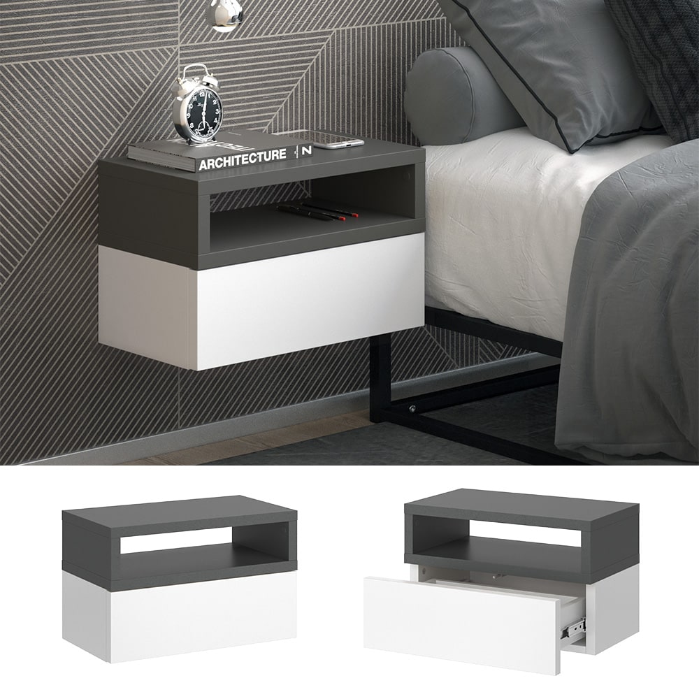Vicco - Table de chevet Urbano, Anthracite, 45 x 28 cm