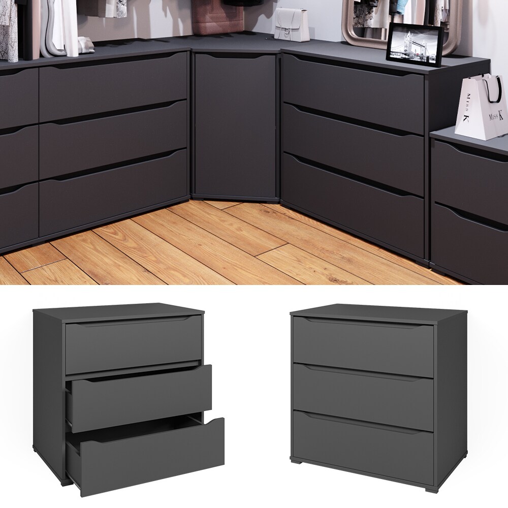 Vicco Kommode Sideboard Mehrzweckschrank Ruben Anthrazit Schublade 80 cm Ablage 