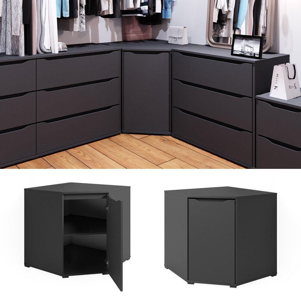 Vicco Eckkommode Sideboard Mehrzweckschrank Ruben Anthrazit Kleiderschrank T&uuml;r 