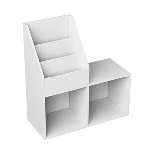 Vicco Kinderregal Conny 72x79cm, Weiß, Bücherregal mit Ablagen für Faltboxen 