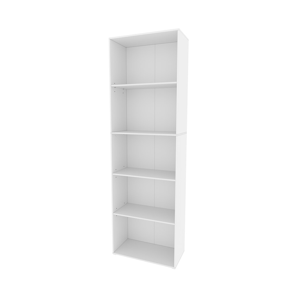 Vicco B&uuml;cherregal Bob, 190 x 60 cm, Wei&szlig;, Wohnzimmer Standregal mit 5 F&auml;chern 