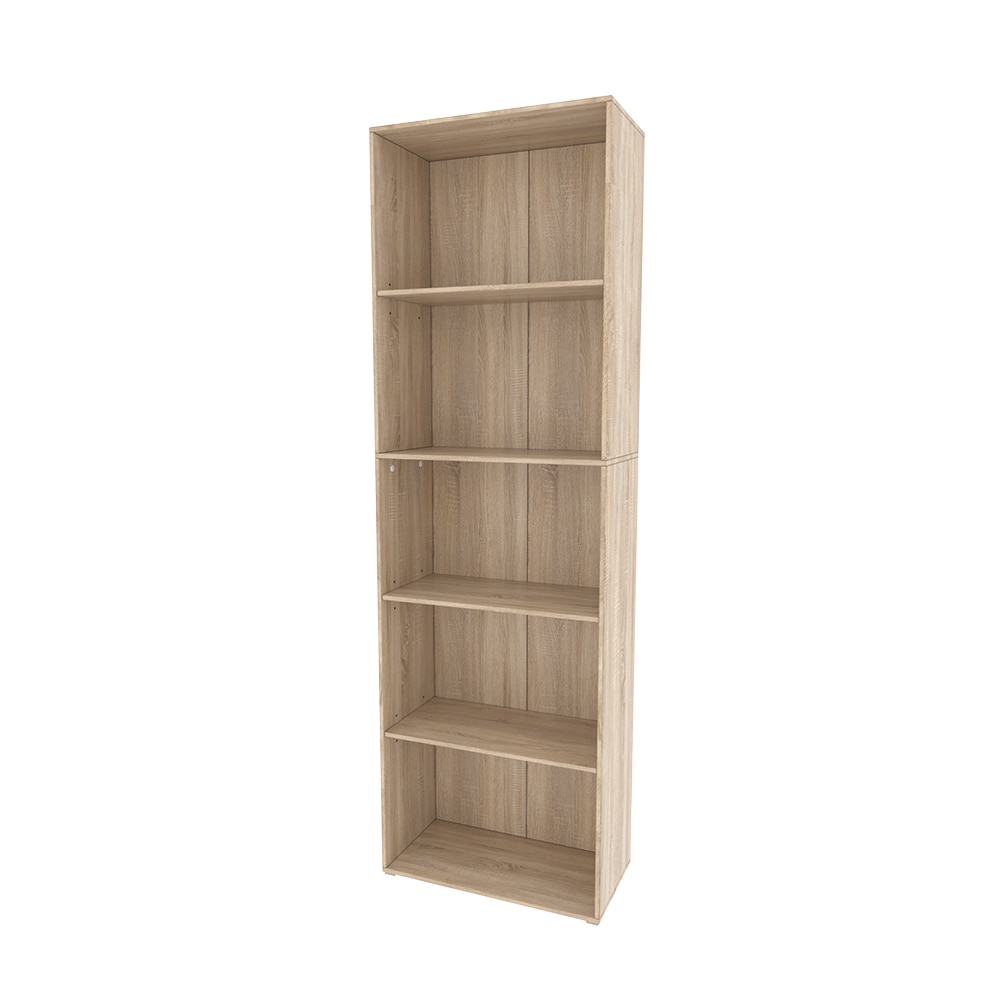 Vicco B&uuml;cherregal Bob, 190 x 60 cm, Sonoma, Wohnzimmer Standregal mit 5 F&auml;chern 