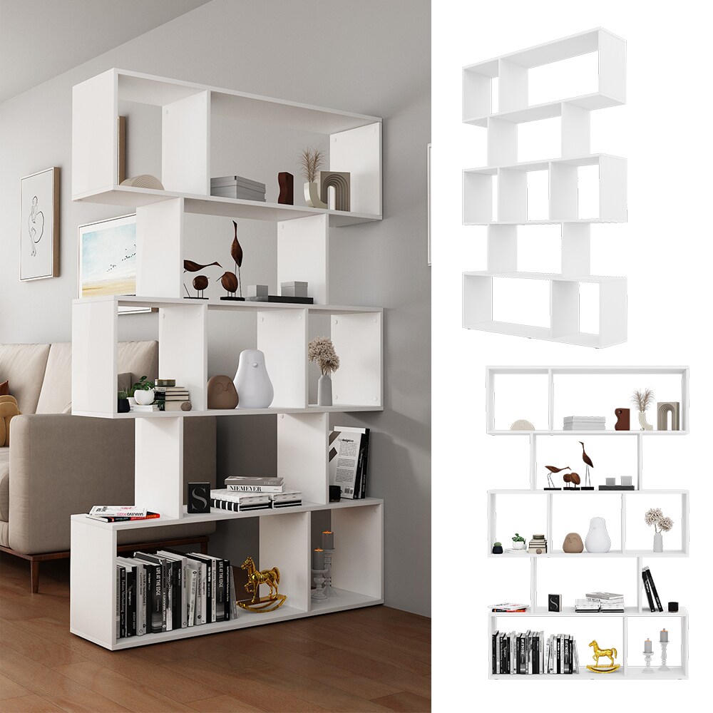 Vicco Raumteiler Aramis Wei&szlig; 106 x 161,5 cm, Standregal, Stufenregal stehend 