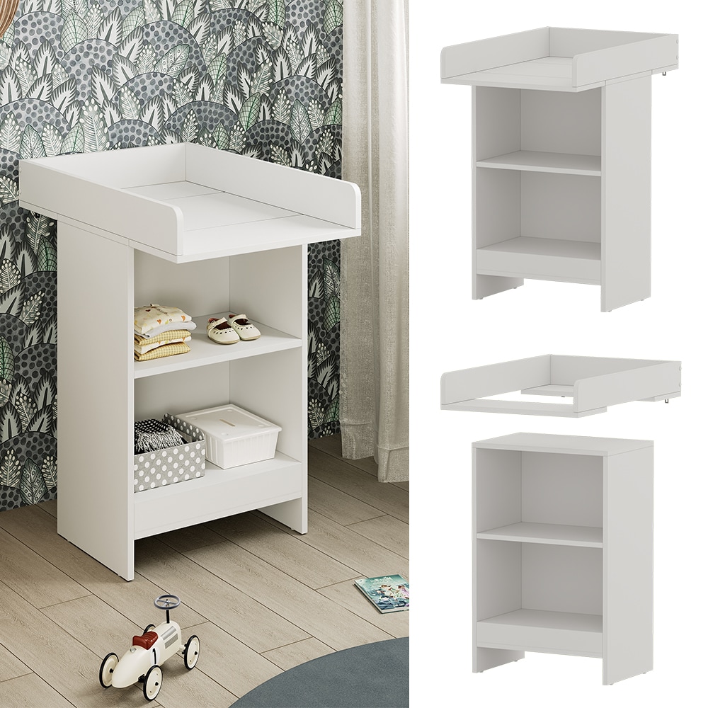 Vicco Wickeltisch Mona 60 x 88 cm, Wei&szlig;, Wickelkommode inkl. Wickelauflage 