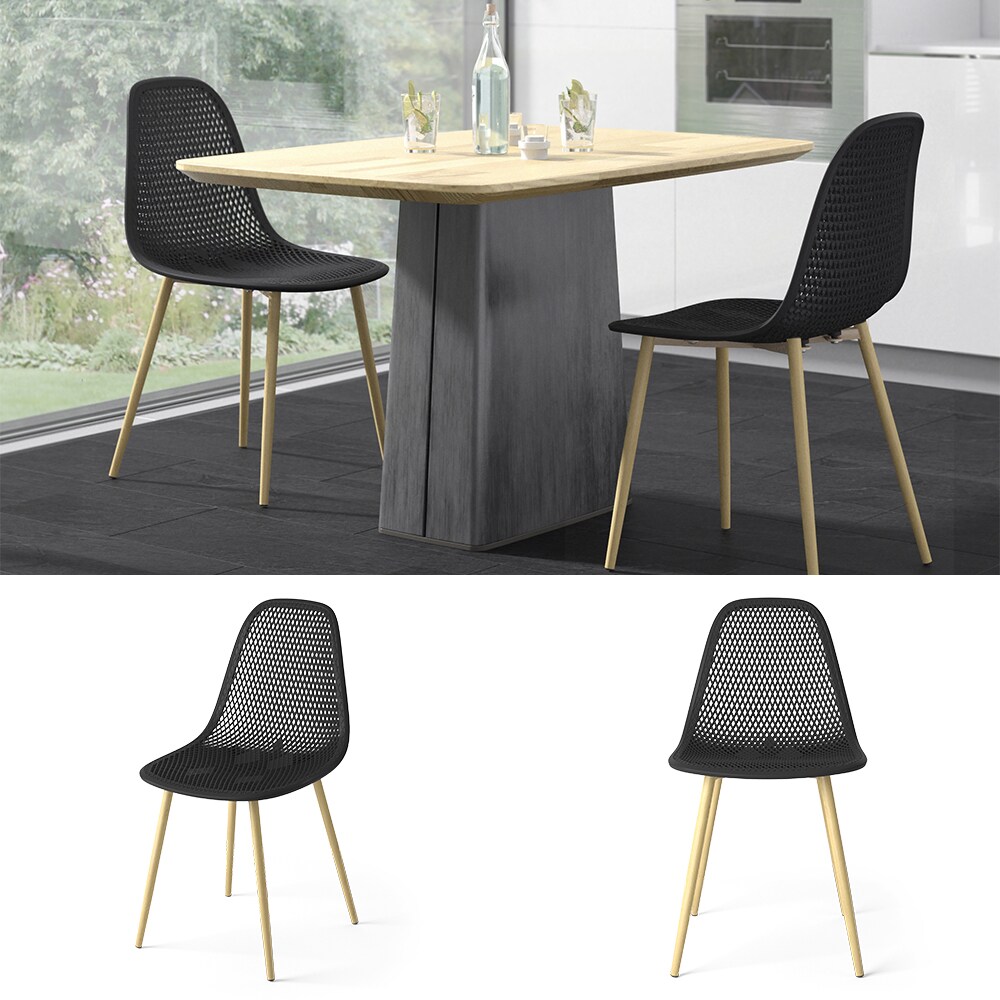 Vicco Esszimmerstuhl K&uuml;chenstuhl Terrassenstuhl Joko Schwarz modern Balkonstuhl Sitzschale Stuhl 