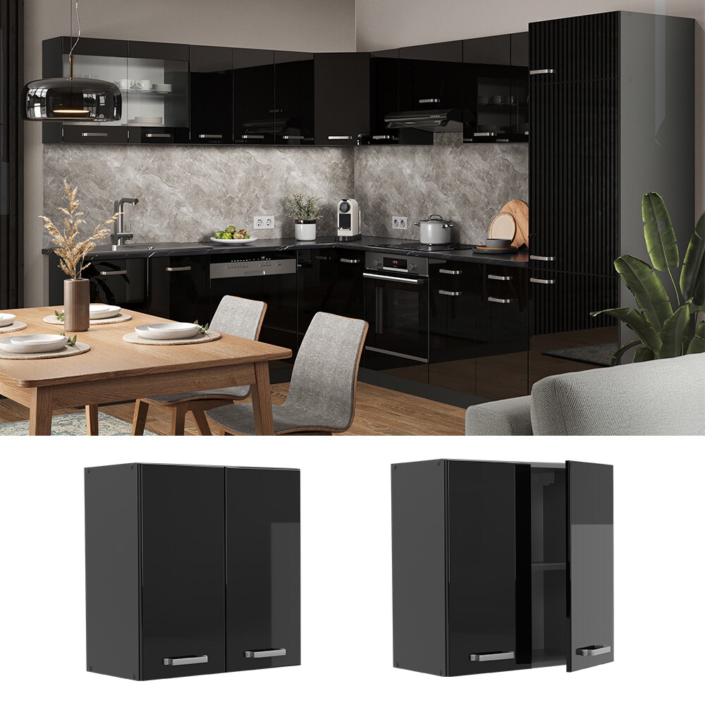 Vicco H&auml;ngeschrank K&uuml;chenschrank R-Line Solid Anthrazit Schwarz 60 cm modern 