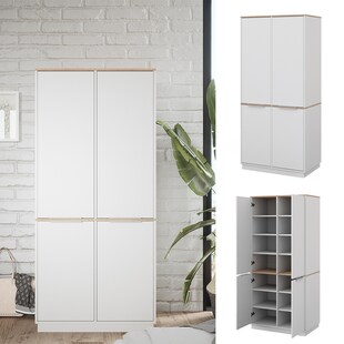 Vicco Schrank Betti 82 x 179 cm, Weiß Sonoma, 4-türig, Schlafzimmer 