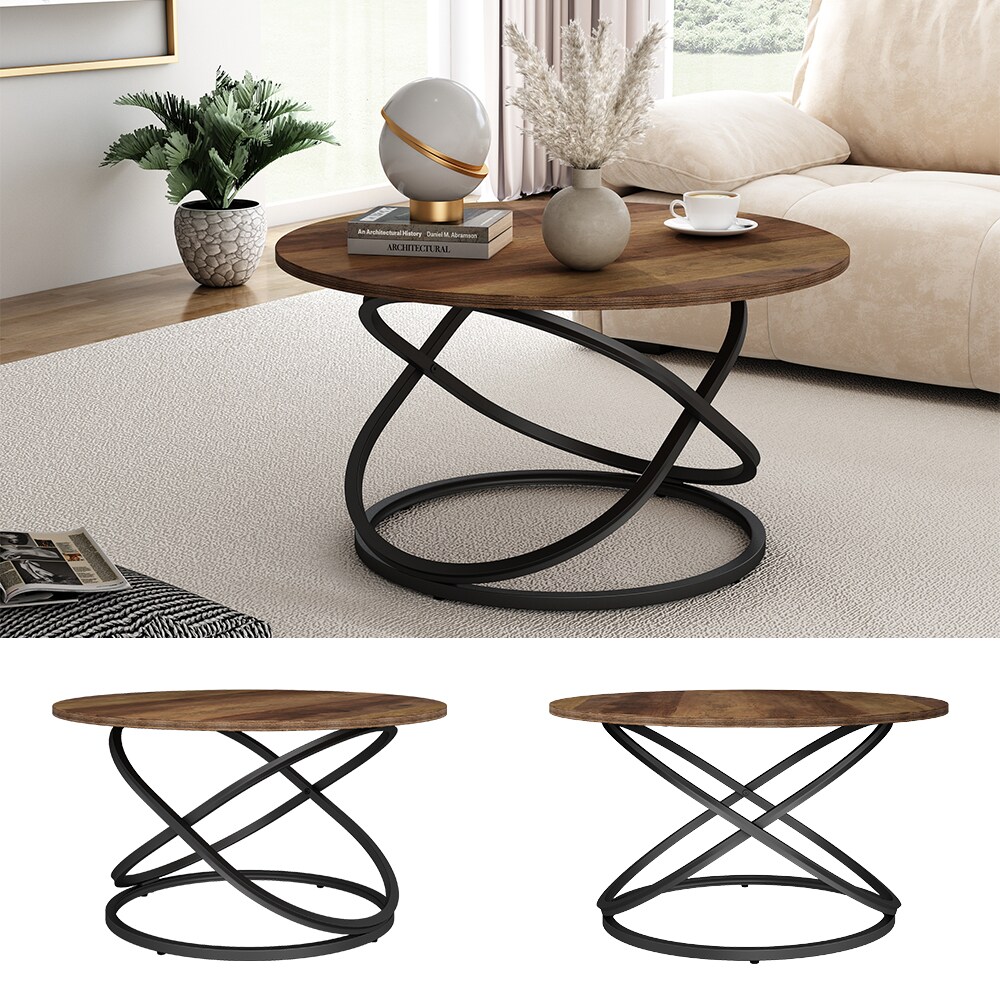 Vicco Couchtisch Calgary Holz Marmor-Optik 80 x 46 cm Wohnzimmertisch 