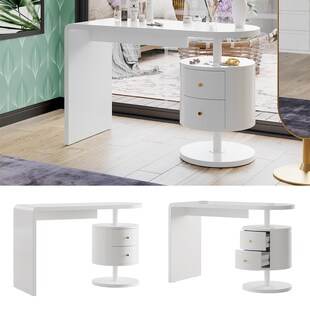 Vicco Schminktisch Lara Weiß Hochglanz 120 cm 