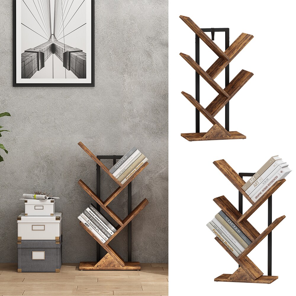 Vicco B&uuml;cherregal Fyrk Antikholz Schwarz 34 x 71 cm 