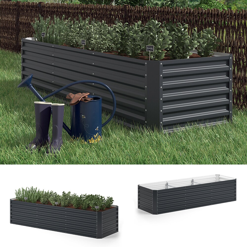 OK-Living Hochbeet Anthrazit 270 x 90 cm 