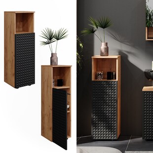 Vicco Midischrank Irma Eiche Anthrazit 30 x 95 cm Badezimmer 