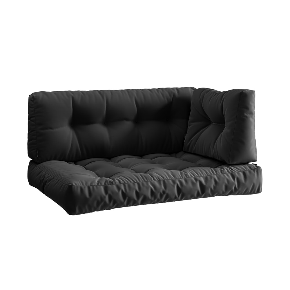 Vicco Palettenkissen-Set Ohio Anthrazit 3 Teile 