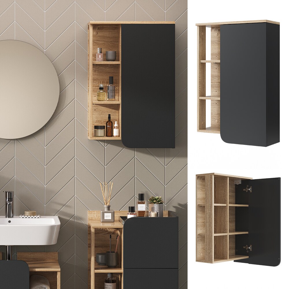 Vicco H&auml;ngeschrank Karen Sonoma Anthrazit 50 x 75 cm T&uuml;r offene F&auml;cher 