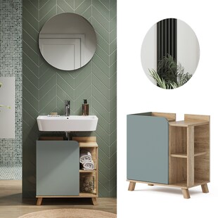 Vicco Badmöbel-Set Karen Sonoma Mintgrün 2 Teile 