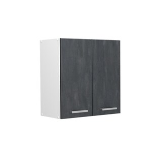Vicco Hängeschrank R-Line Schwarz Beton Weiß 60 cm 