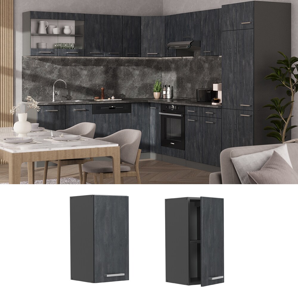 Vicco H&auml;ngeschrank R-Line Schwarz Beton Anthrazit 30 cm 