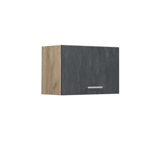 Vicco Hängeschrank R-Line Schwarz Beton Eiche 60 cm flach 