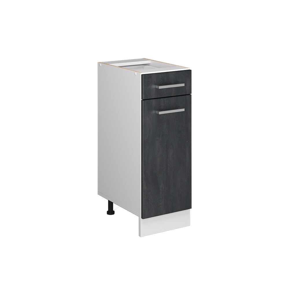 Vicco Schubunterschrank R-Line Schwarz Beton Wei&szlig; 30 cm ohne Arbeitsplatte 