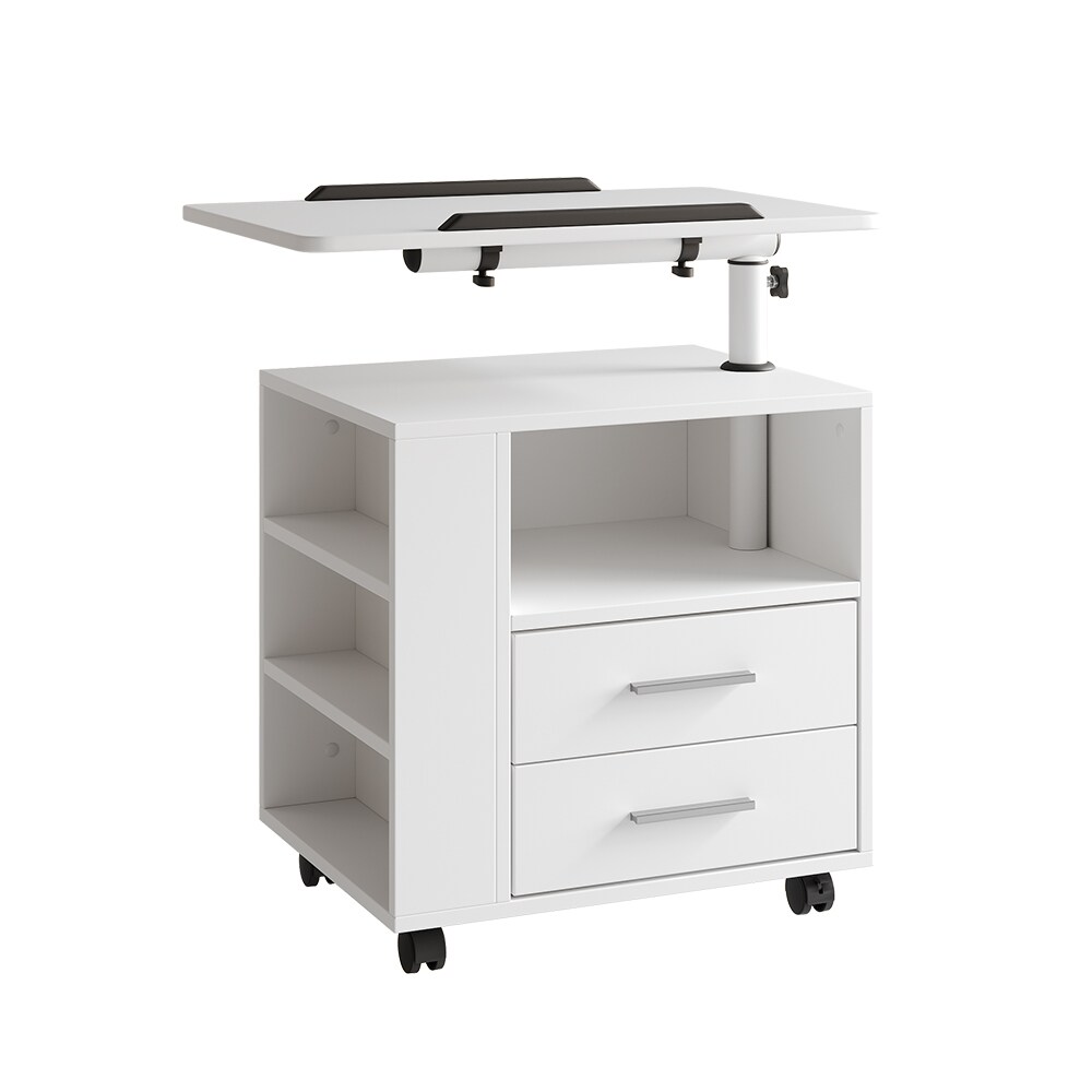 Vicco Nachttisch Bora Wei&szlig; 90 x 40 cm mit 2 Schubladen 