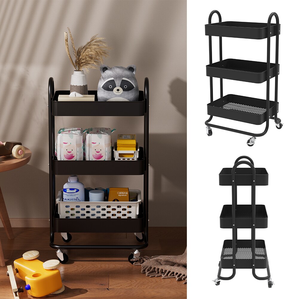 Vicco Rollregal Tron Schwarz 45,9 x 78,7 cm 