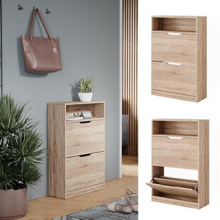 Vicco Schuhkipper Luca Eiche 59 x 90 cm 2 Klappfächer 