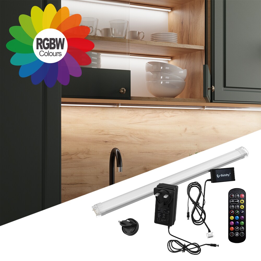 Vicco LED-Leiste Wei&szlig; 50 x 1,5 cm mit Starterpaket 