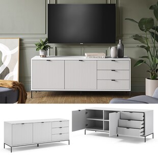 Vicco Lowboard Eliza Weiß 150,1 x 60 cm mit 3 Schubladen und 2 Türen 