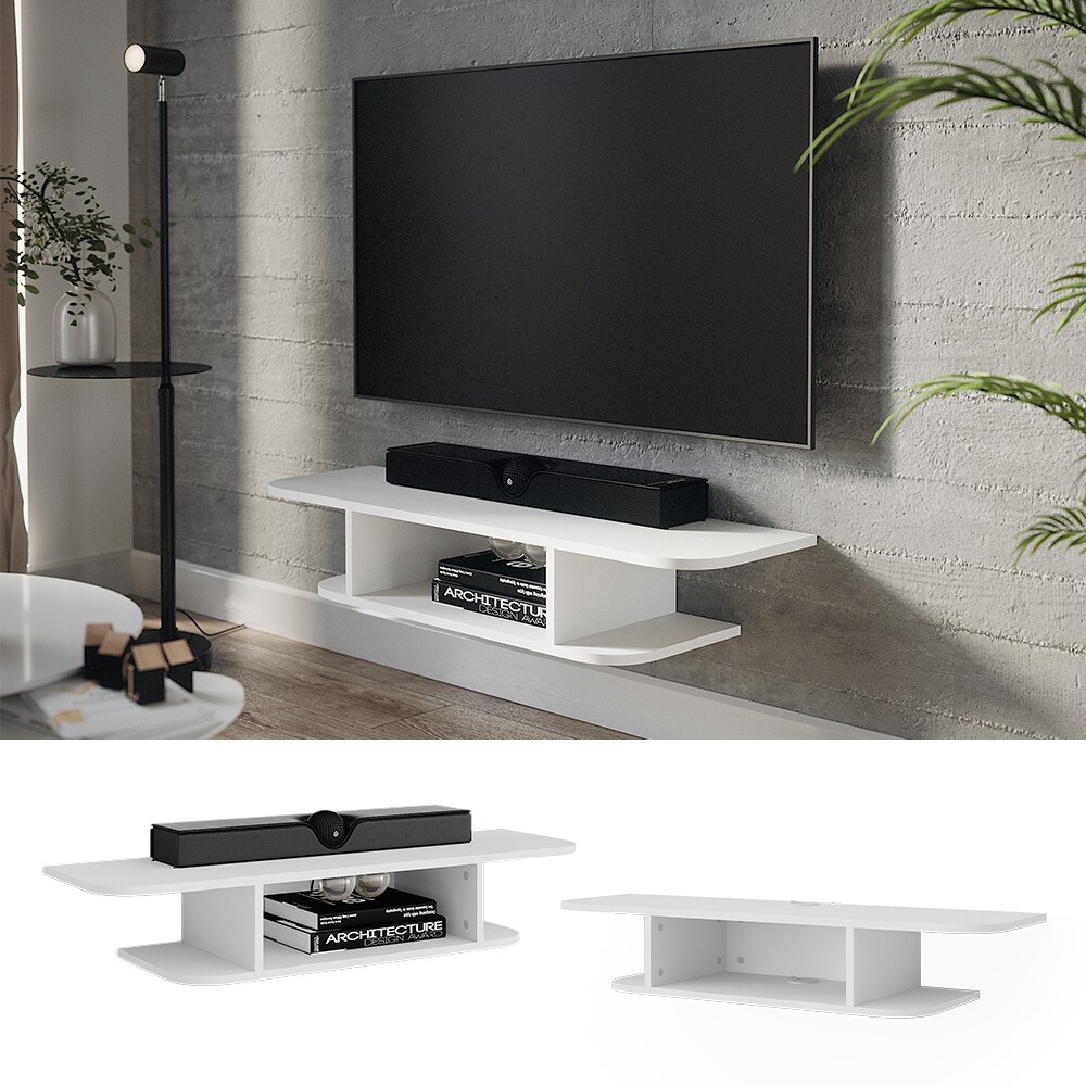 Vicco CD-Regal Lorio Wei&szlig; 105 x 18,2 cm offene F&auml;cher 