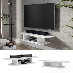 Vicco CD-Regal Lorio Weiß 105 x 18,2 cm offene Fächer 