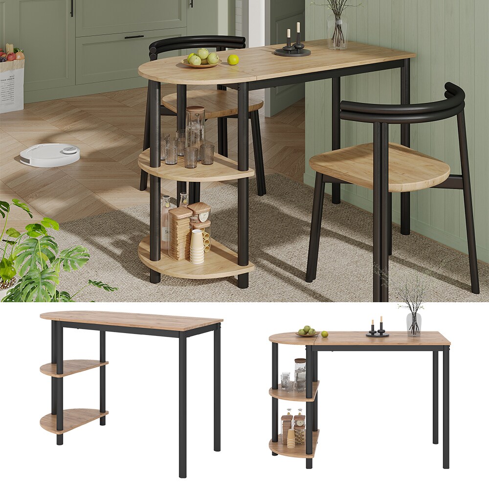 Vicco Bartisch Freetown Eiche Schwarz 110 x 75,5 cm mit Regal 