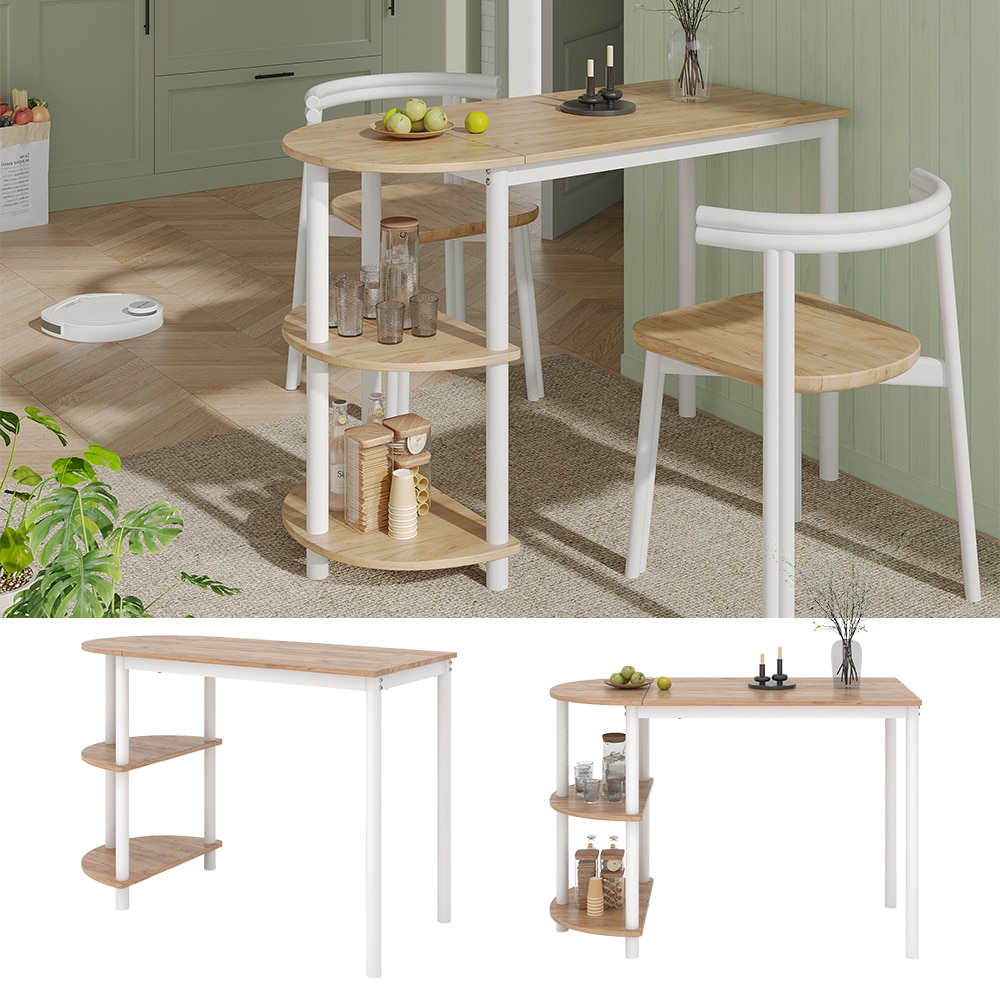 Vicco Bartisch Freetown Eiche Wei&szlig; 110 x 75,5 cm mit Regal 