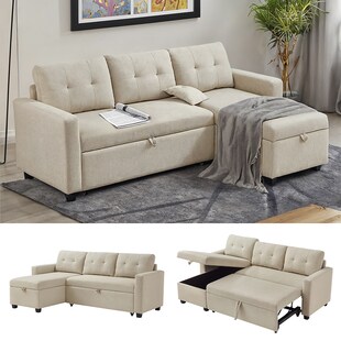 Vitalispa Ecksofa Campina Beige 226 x 161 cm L-Form 