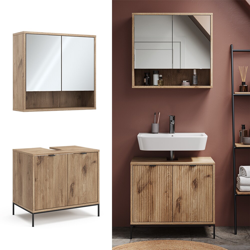 Vicco Badm&ouml;bel-Set Eliza Viking Oak 2 Teile 