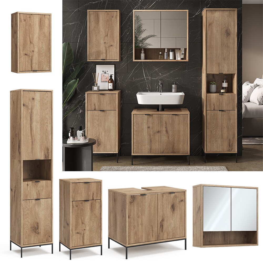 Vicco Badm&ouml;bel-Set Eliza Viking Oak 5 Teile 