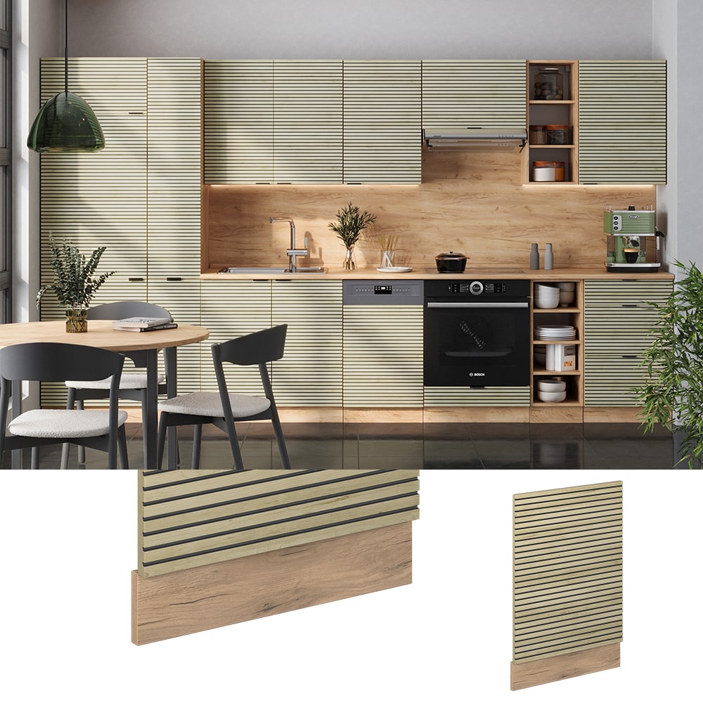 Vicco Geschirrsp&uuml;lerblende Fame-Line Eiche gefr&auml;st 45 cm ohne Arbeitsplatte 