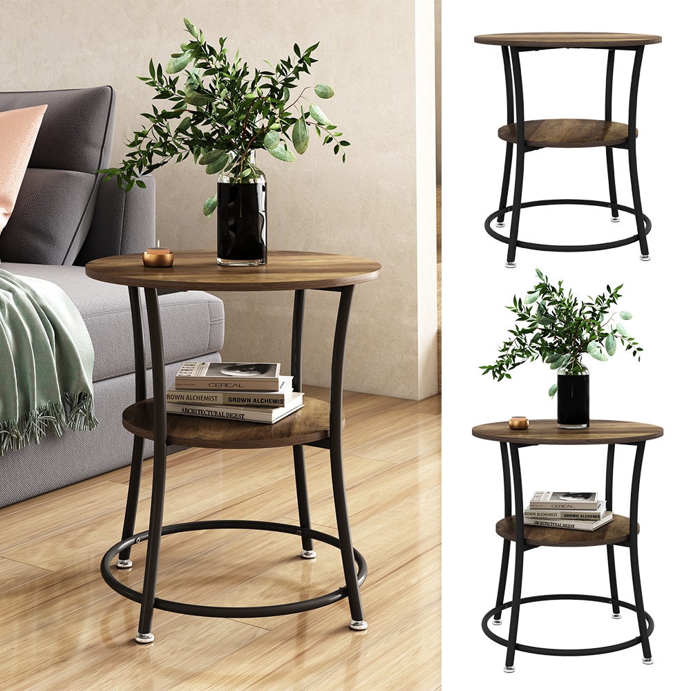 Vicco Couchtisch Quebec Eiche 50 x 55 cm offene Ablage 