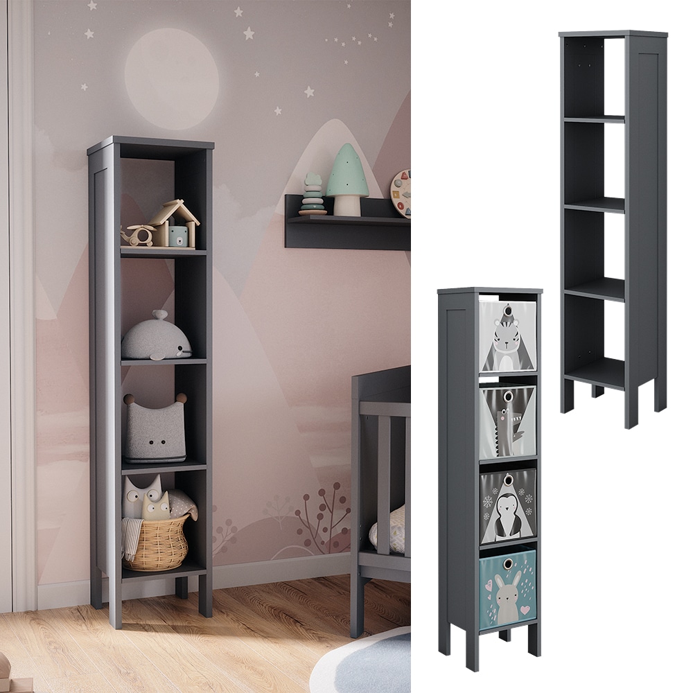Vitalispa Kinderregal Ajaton Grau 35,2 x 159,5 cm 