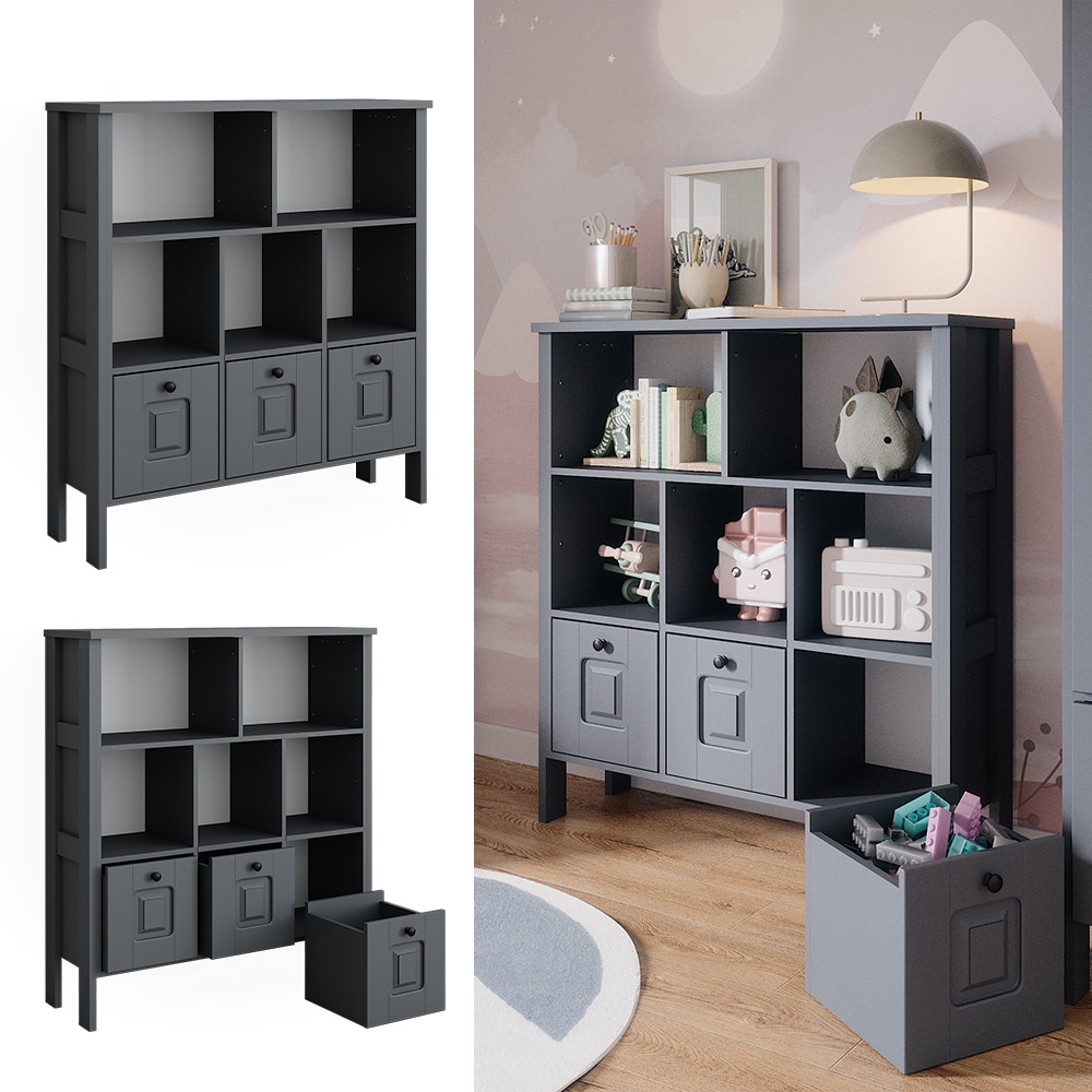 Vitalispa Kinderregal Ajaton Grau 103,6 x 113,4 cm 