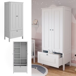 Vitalispa Kinderkleiderschrank Ajaton Weiß 83,3 x 187 cm 