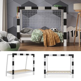 Vitalispa Kinderbett Fußballtor Weiß 178 x 142,5 cm ohne Matratze 