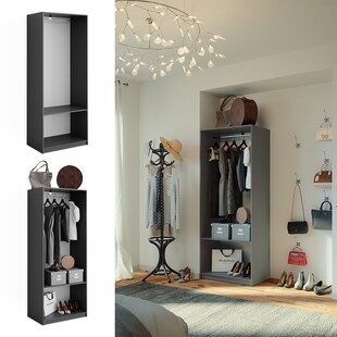 Vicco Kleiderschrank Elmo Anthrazit 80 x 200 cm 