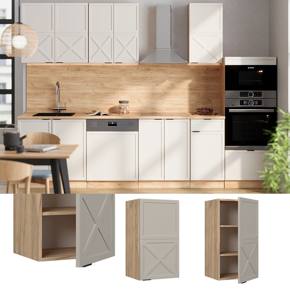 Vicco H&auml;ngeschrank Fame-Line Eiche Grau-Beige gerahmt 40 cm 
