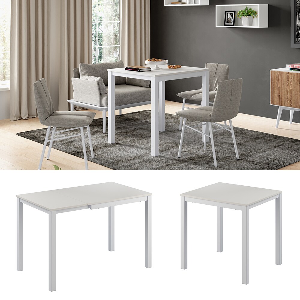 Vicco Esstisch Granny Wei&szlig; 120 x 70 cm ausziehbar 