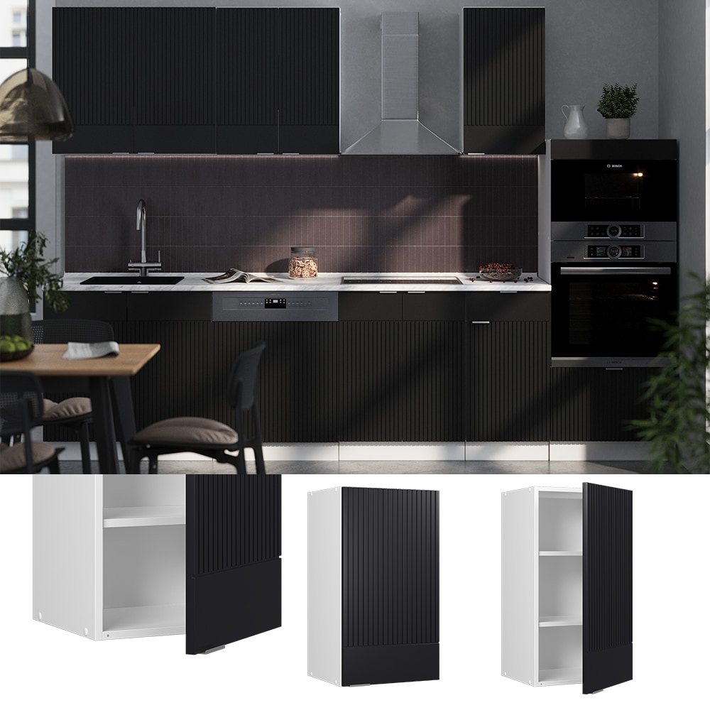 Vicco H&auml;ngeschrank Fame-Line Wei&szlig; Schwarz gestreift 40 cm 