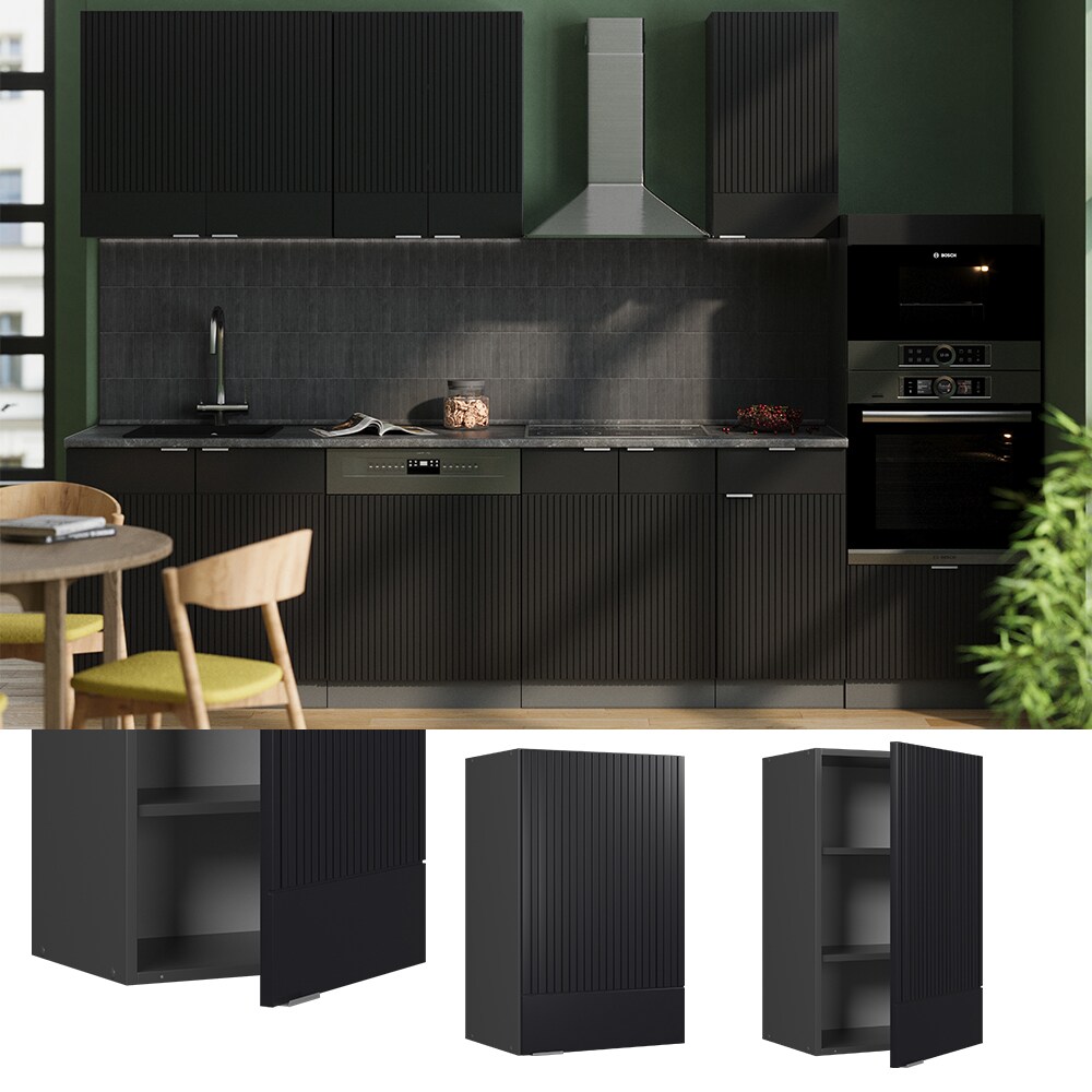 Vicco H&auml;ngeschrank Fame-Line Anthrazit Schwarz gestreift 45 cm 