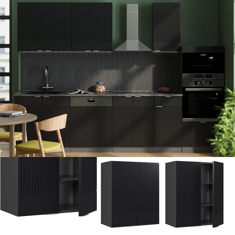 Vicco H&auml;ngeschrank Fame-Line Anthrazit Schwarz gestreift 60 cm 